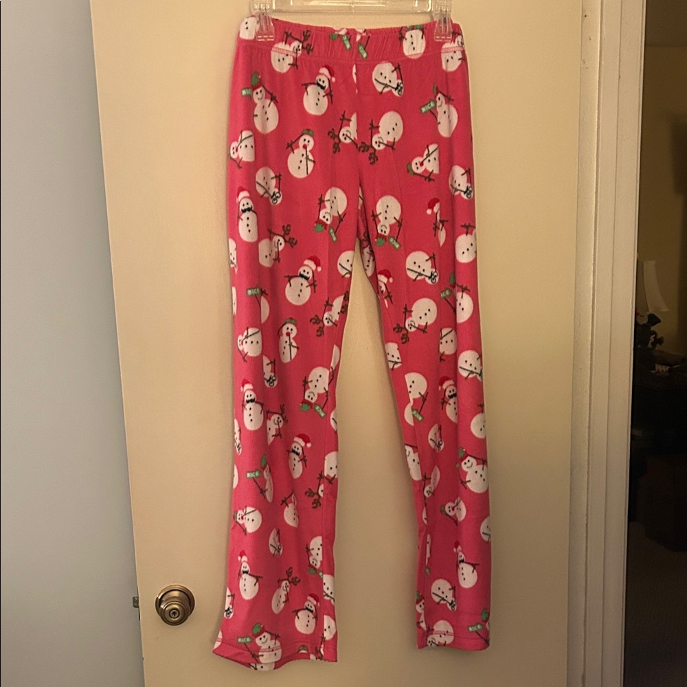 Snowman Print Pink women’s Pajama Pants